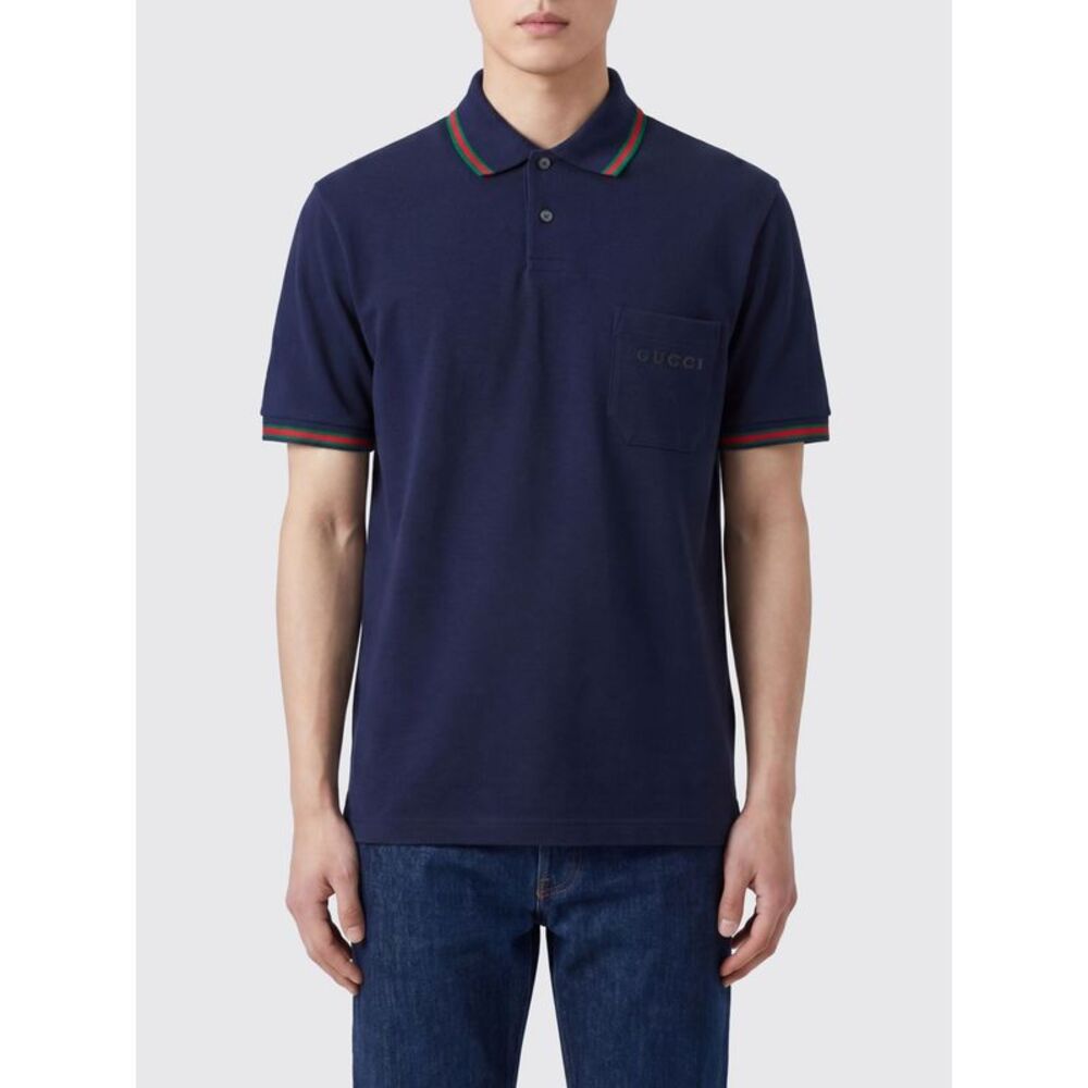 Gucci Polo Shirt Men Blue